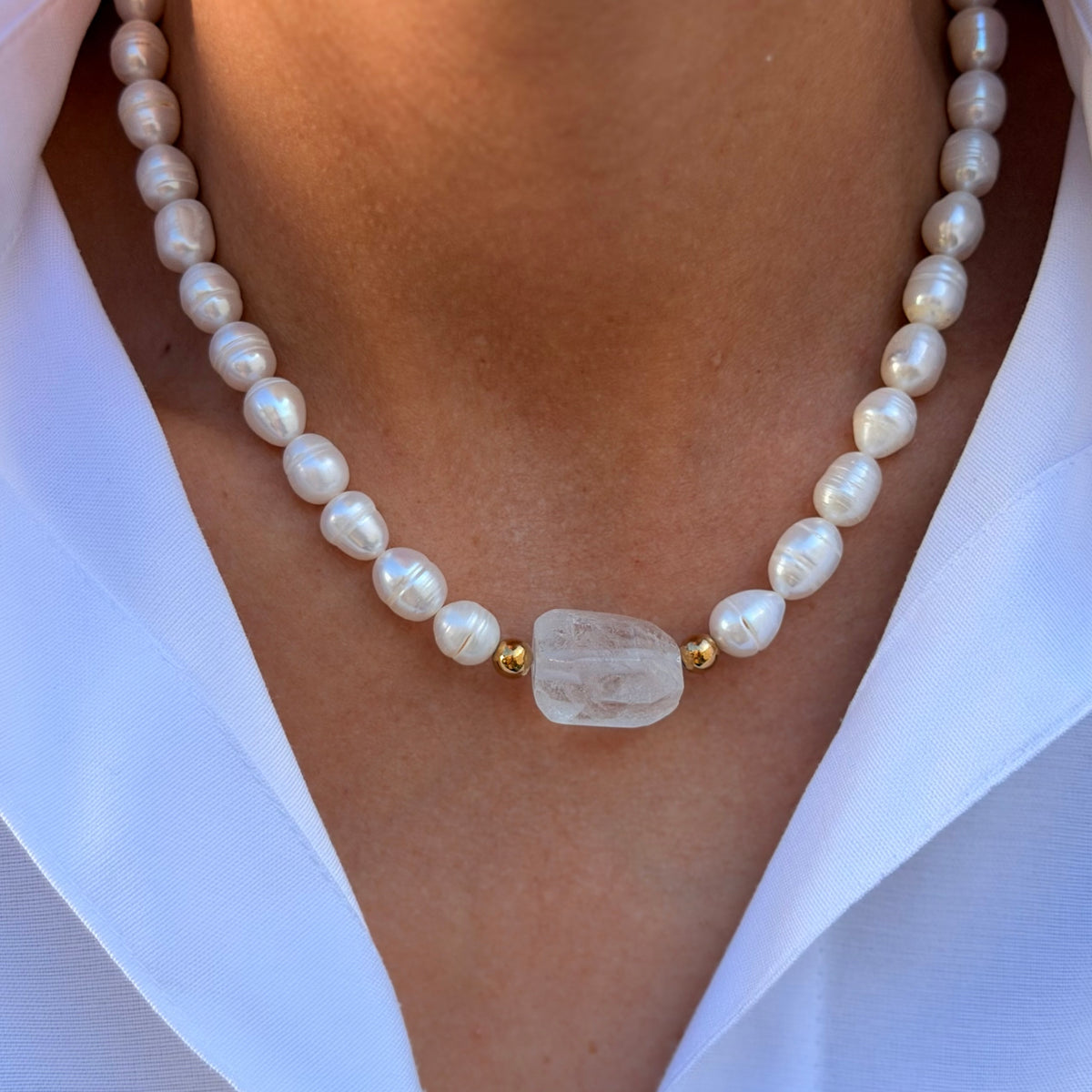 Collier Amulet - Perles
