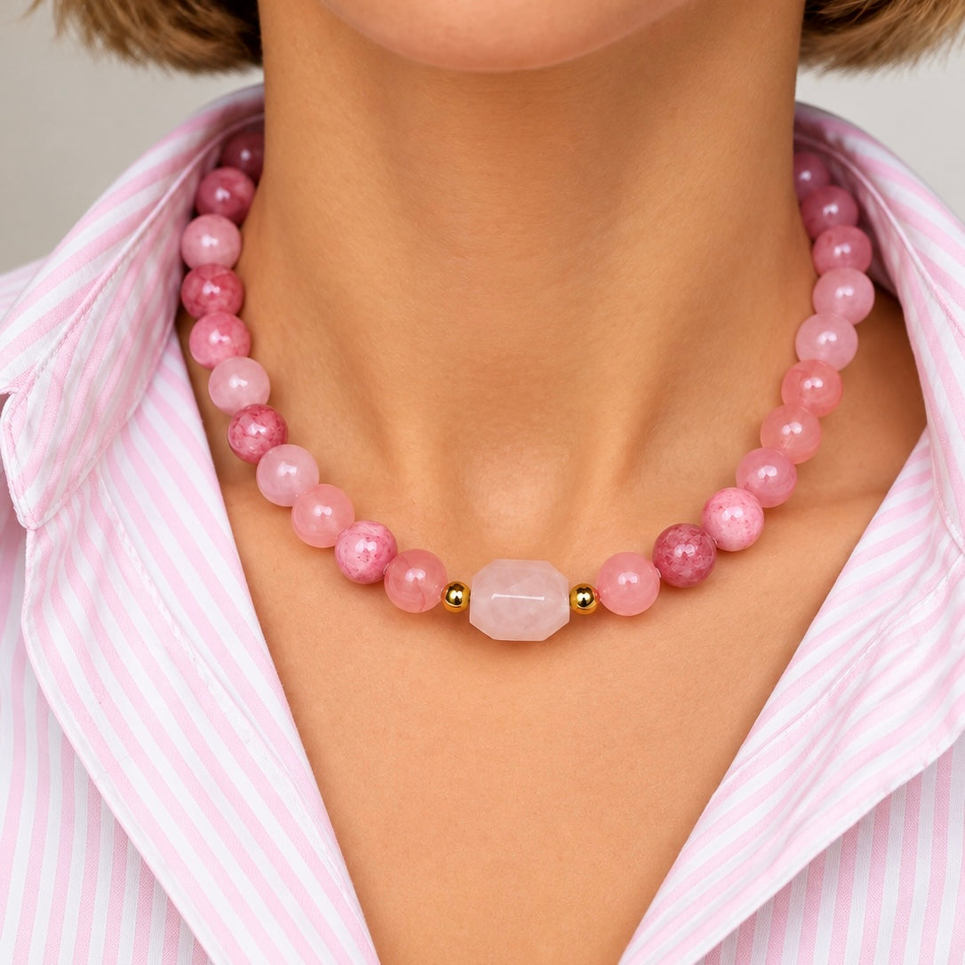 Collier Amulet - Edition Octobre rose