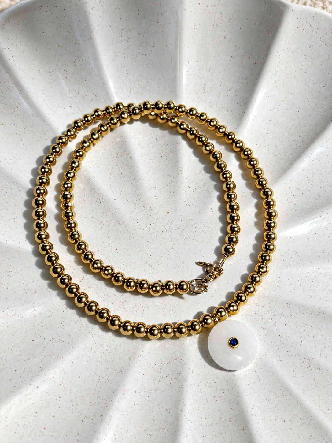 Collier Gold Long Pierres semi précieuses