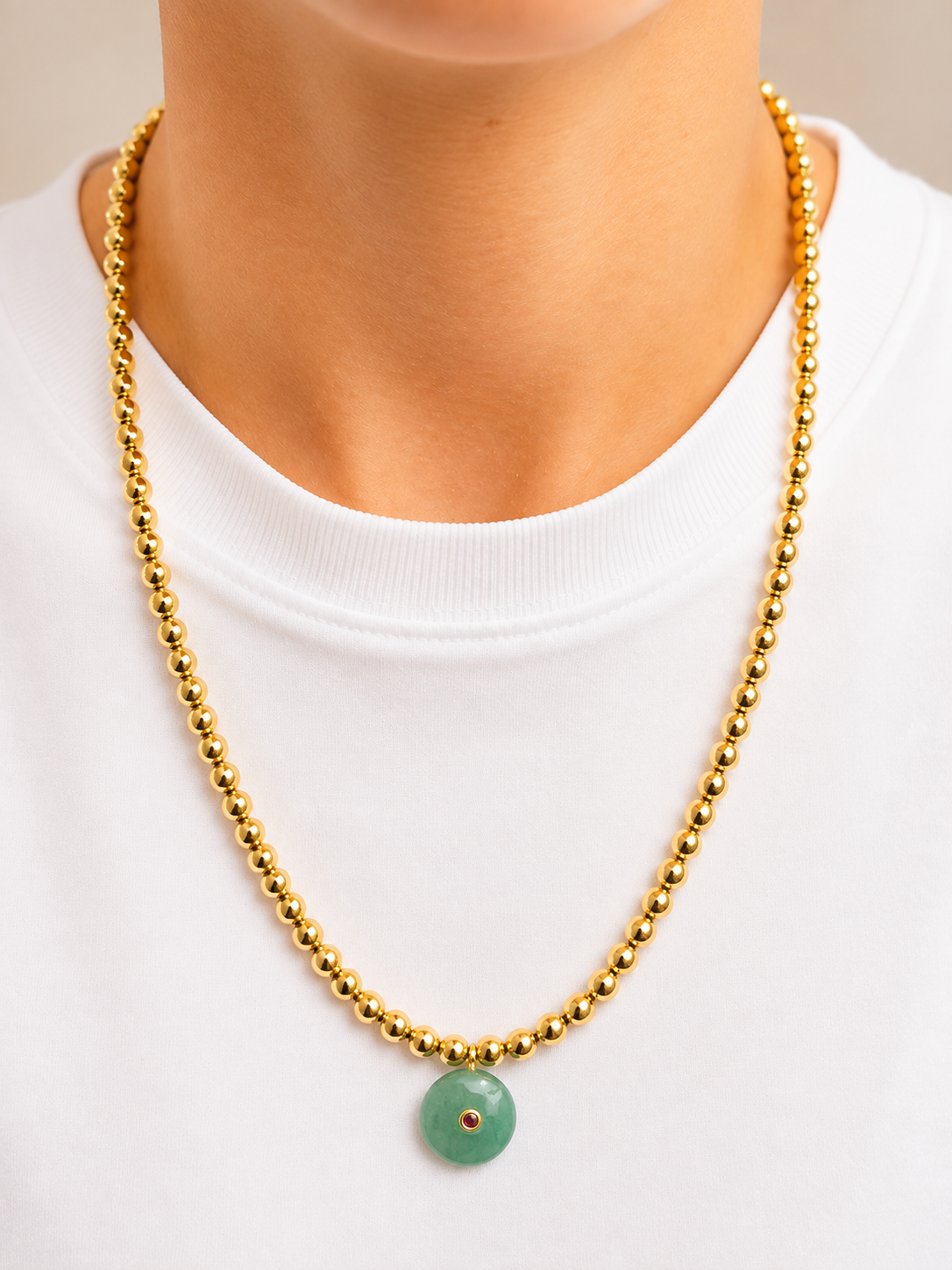 Collier Gold Long Pierres semi précieuses