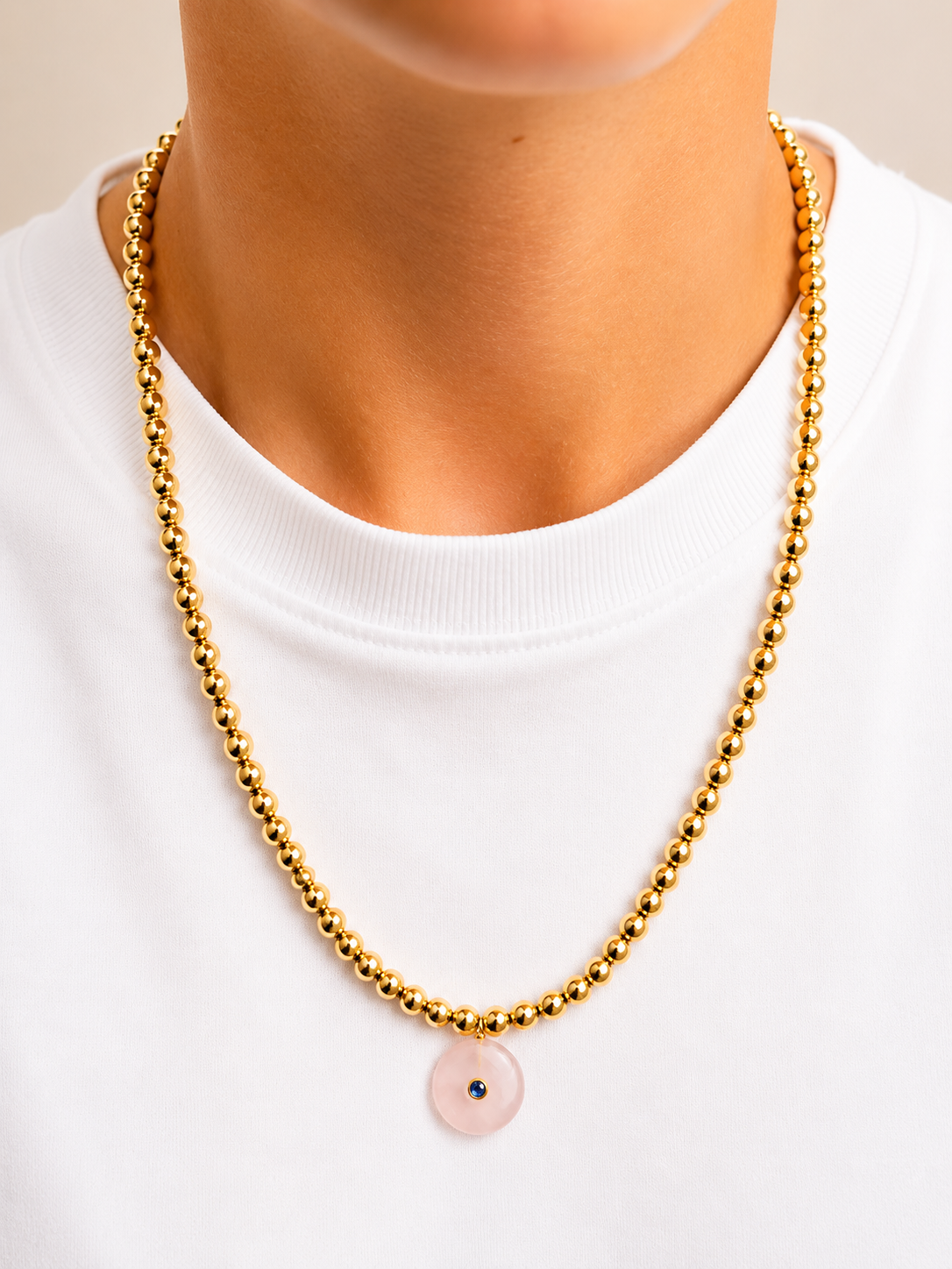 Collier Gold Long Pierres semi précieuses