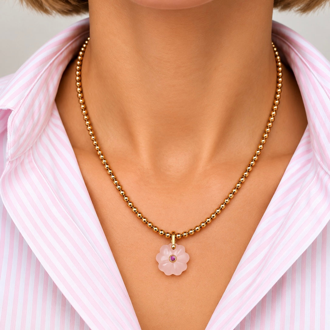Collier Flower - Edition Octobre Rose