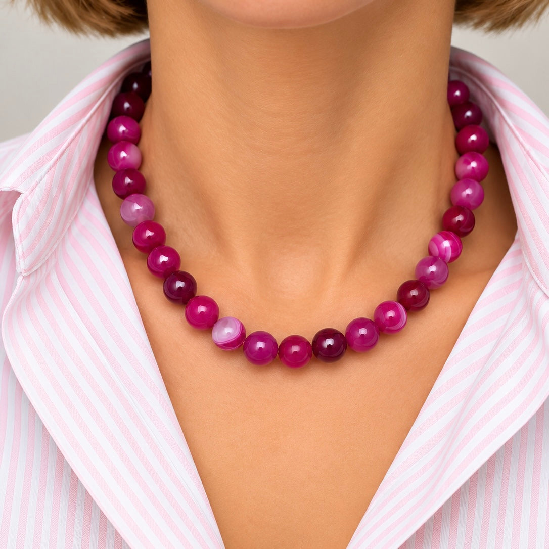 Collier Balls - Edition Octobre Rose