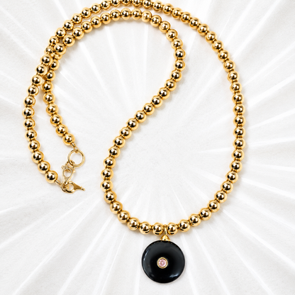 Collier Gold Long Pierres semi précieuses
