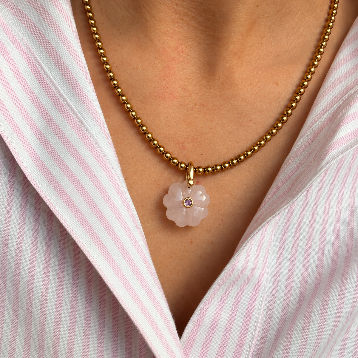 Collier Flower - Edition Octobre Rose