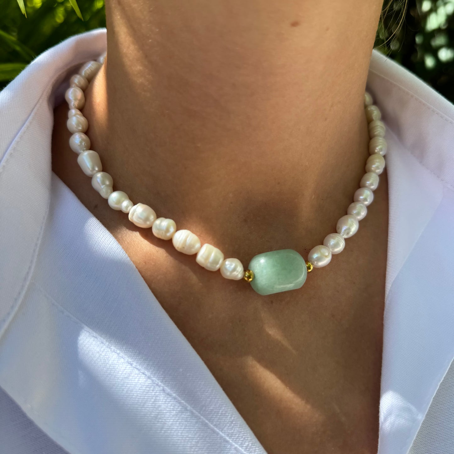 Collier Amulet - Perles