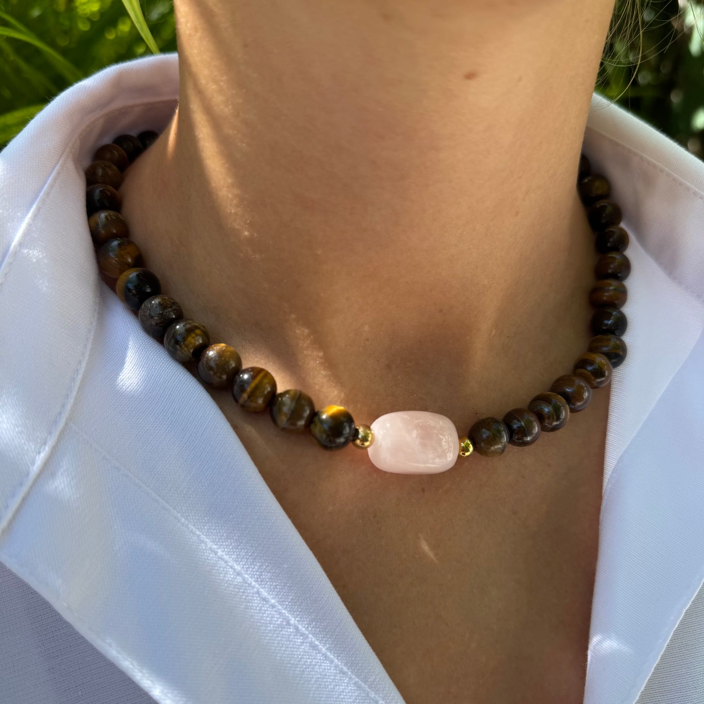 Collier Amulet - Pierres semi précieuses