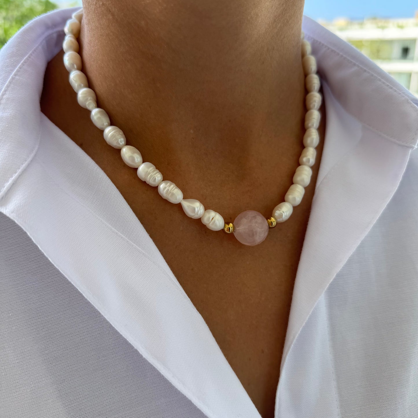 Collier Amulet - Perles
